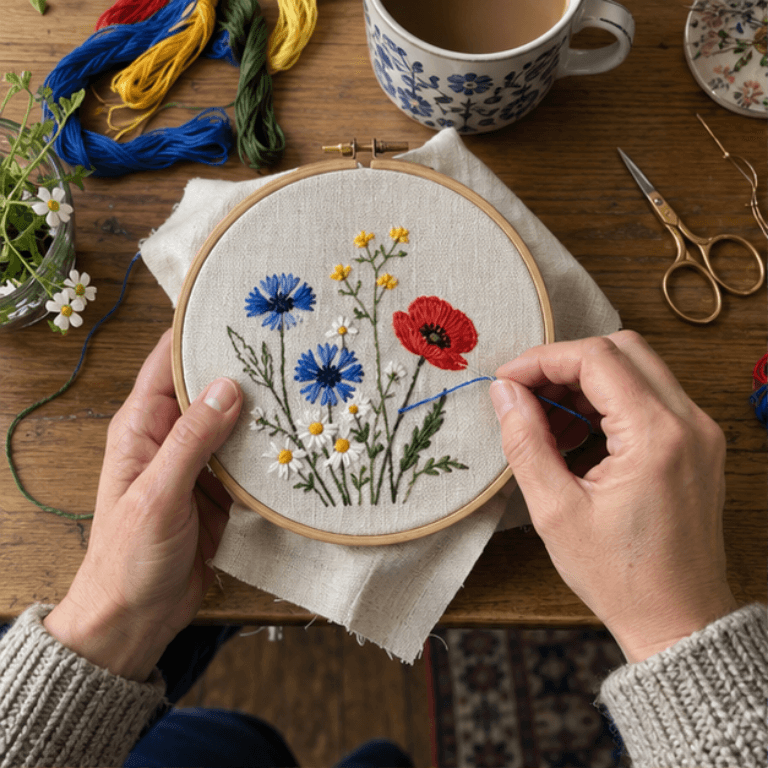 Embroidered keepsake used for the Staging release proof